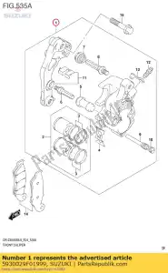 Suzuki 5930029F01999 caliper assy, ??fr - Il fondo