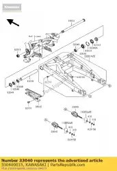 Ici, vous pouvez commander le chaîne de réglage, intérieur er650a6s auprès de Kawasaki , avec le numéro de pièce 330400015: