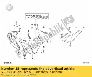 bmw 51141456145 sticker - 750cc rt / si - Onderkant