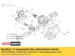 Aprilia AP0930268, Oliekeerring 20x35x7, OEM: Aprilia AP0930268