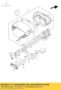 Suzuki 0918006262 afstandhouder - Onderkant