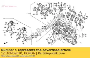 Honda 12010MS2610 cabeça de montagem do cilindro - Lado inferior