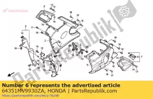 Honda 64351MV9930ZA kappenset, * type15 * - Onderkant