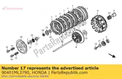 Aquí puede pedir arandela, lisa, 10 mm de Honda , con el número de pieza 90401ML3790: