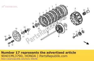 honda 90401ML3790 arandela, lisa, 10 mm - Lado inferior