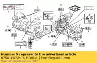 87501MCAP10, Honda, plaat, geregistreerd honda gl goldwing  gold wing deluxe abs 8a a gl1800 1800 , Nieuw