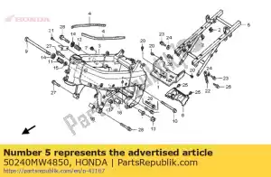 Honda 50240MW4850 riel de asiento comp. - Lado inferior