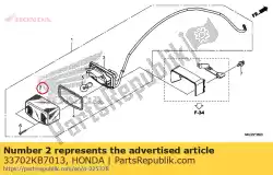 Here you can order the lens, taillight(stanley) from Honda, with part number 33702KB7013: