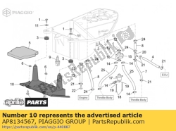 Aprilia AP8134567, Suporte da carcaça do filtro de ar, OEM: Aprilia AP8134567