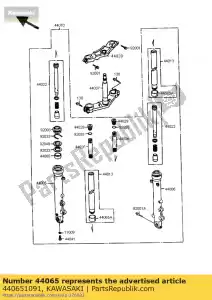 kawasaki 440651091 bushing-front fork,ou kl500-b1 - Bottom side