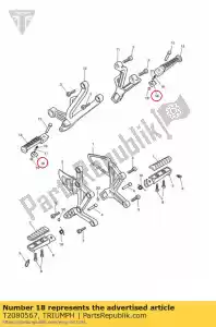 triumph T2080567 arreteerplaat - Onderkant