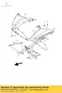 Suzuki 9445021HA0YMD carenado comp, si - Lado inferior
