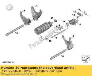 bmw 23007724631 shifting arm - Bottom side