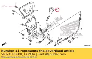 honda 54321HP5600 agarre, fr. embrague final - Lado inferior