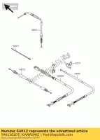 540120207, Kawasaki, kabel-gaspedaal kawasaki kvf750 4x4 eps brute force 750 4x4i epsgef epshef , Nieuw