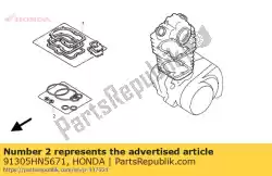 Aqui você pode pedir o oring, 33,7x2,4 em Honda , com o número da peça 91305HN5671: