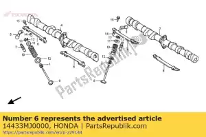 Honda 14433MJ0000 guia, balancim - Lado inferior