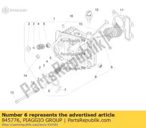 Piaggio Group 845776 empaquetadura - Lado inferior