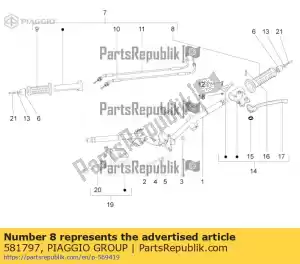 Piaggio Group 581797 l.h. uchwyt r?czny - Dół