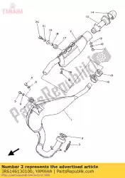 Tutaj możesz zamówić uszczelka, rura wydechowa od Yamaha , z numerem części 3R6146130100: