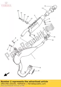 yamaha 3R6146130100 uszczelka, rura wydechowa - Dół