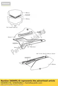 Kawasaki 560690139 pattern,side cover,lh - Bottom side