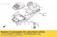 17251KT8000, Honda, custodia, filtro dell'aria secondario honda cbr fireblade rr  f vfr rvf r vf magna c cbx4 dc cb super four xl transalp v twin t cbr1000f cbr600f cbr900rr cb1000f vf750c cb500 xl600v cb1300x4 900 1000 750 1300 600 500 , Nuovo