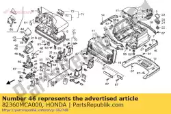 rubber b, armleuning van Honda, met onderdeel nummer 82360MCA000, bestel je hier online: