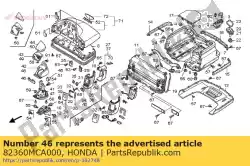 Here you can order the rubber b, armrest from Honda, with part number 82360MCA000: