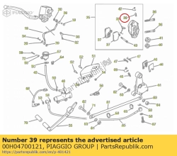 Aprilia 00H04700121, Bleed valve, OEM: Aprilia 00H04700121