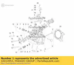 Ici, vous pouvez commander le testa cilindro p beverly 400 21 auprès de Piaggio Group , avec le numéro de pièce 1A014953: