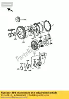 291H0616, Kawasaki, tornillo, ranurado, 6x16 kawasaki ke 100 1987 1991 1992 1994, Nuevo