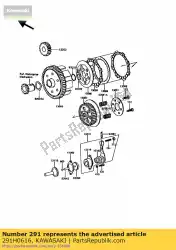 Tutaj możesz zamówić wkr? T, p? Aski, 6x16 od Kawasaki , z numerem części 291H0616: