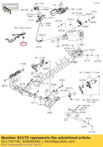 kawasaki 921730799 klem, clip zx1000gbf - Onderkant