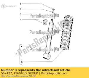 Piaggio Group 567427 spring washer d5 - Bottom side