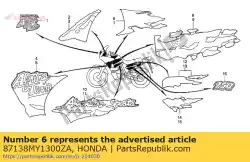 streep a, r. Brandstoftank * t van Honda, met onderdeel nummer 87138MY1300ZA, bestel je hier online: