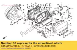 Aqui você pode pedir o amortecedor, abridor em Honda , com o número da peça 83590MCA013: