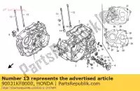 90031KFB000, Honda, bullone a, perno cilindrico honda clr nx xlr 125 1989 1998 1999, Nuovo