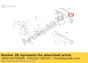 Piaggio Group 1B001007000BR cubierta del manillar trasero - Lado inferior