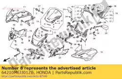 Ici, vous pouvez commander le capuchon, fr. Centre * nh341p * (nh341p perle blanc incolore) auprès de Honda , avec le numéro de pièce 64210MEJJ01ZB: