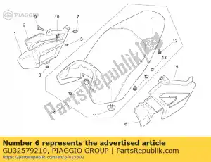 Piaggio Group GU32579210 lh protección en blanco - Lado inferior