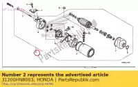 31200HN8003, Honda, zespó? silnika., rozrusznik honda trx650fa fourtrax rincon trx680fa sxs700m2p sxs700m4p 650 680 700 , Nowy