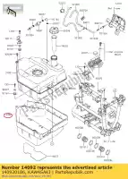 140920186, Kawasaki, cover,fuel tank,lwr kvf750dbf kawasaki  brute force kvf 650 750 2005 2006 2007 2008 2009 2010 2011 2012 2013 2014 2015 2016 2017 2018 2019 2020 2021, New