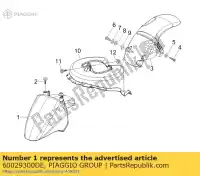 60029300DE, Piaggio Group, guarda-lamas dianteiro v.blue     , Novo