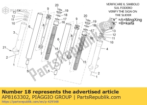 aprilia AP8163302 stop ring - Bottom side