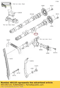 Kawasaki 491180720 wa?ek rozrz?du, dolot - Dół