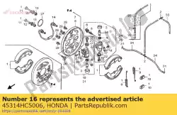 zuiger van Honda, met onderdeel nummer 45314HC5006, bestel je hier online: