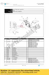 Ici, vous pouvez commander le garde auprès de Piaggio Group , avec le numéro de pièce 598794: