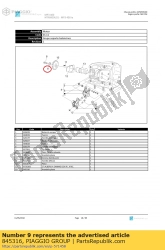 Aprilia 845316, Podk?adka p?aska, OEM: Aprilia 845316