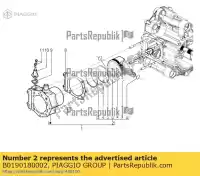 B0190180002, Piaggio Group, Piston assy cat.2     , Novo